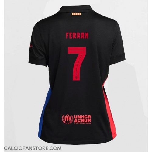 Maglia Calcio Barcelona Ferran Torres #7 Seconda Divisa Donna 2024-25 Manica Corta